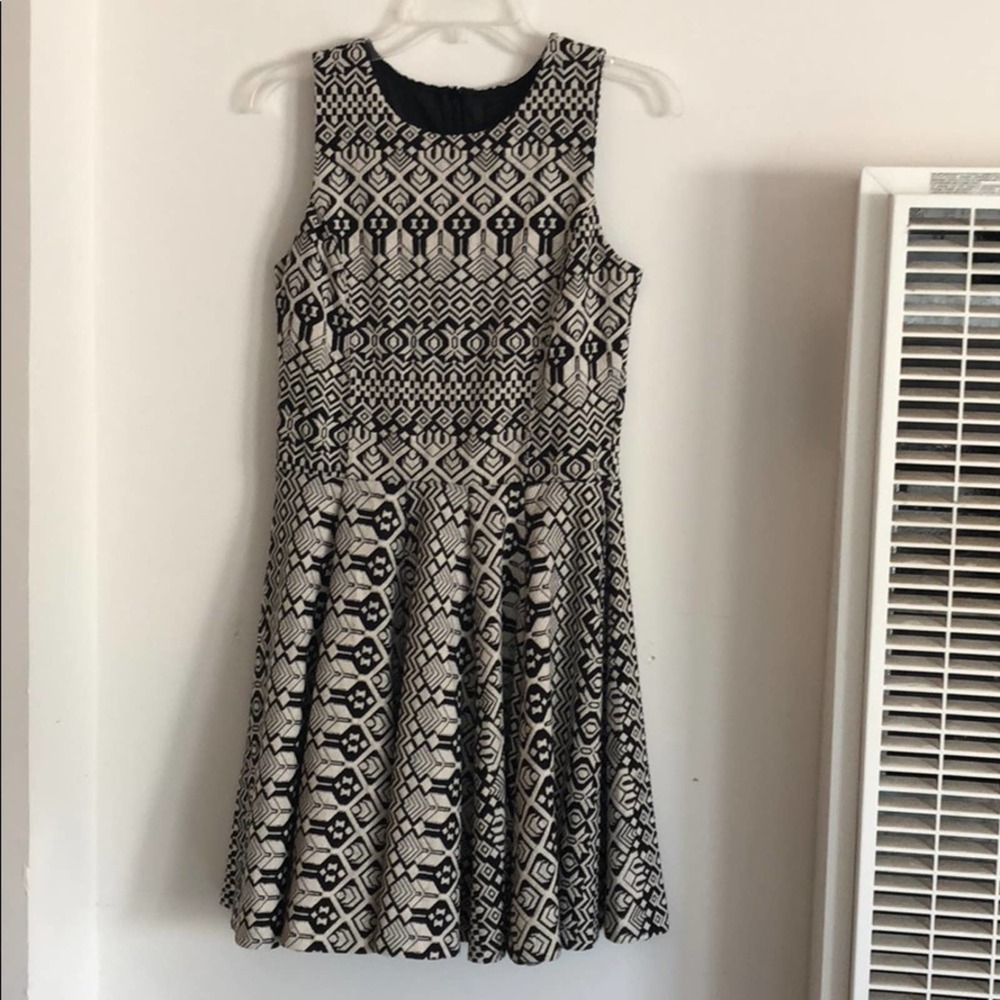 Cynthia Rowley Geometric Fit and Flare Dress